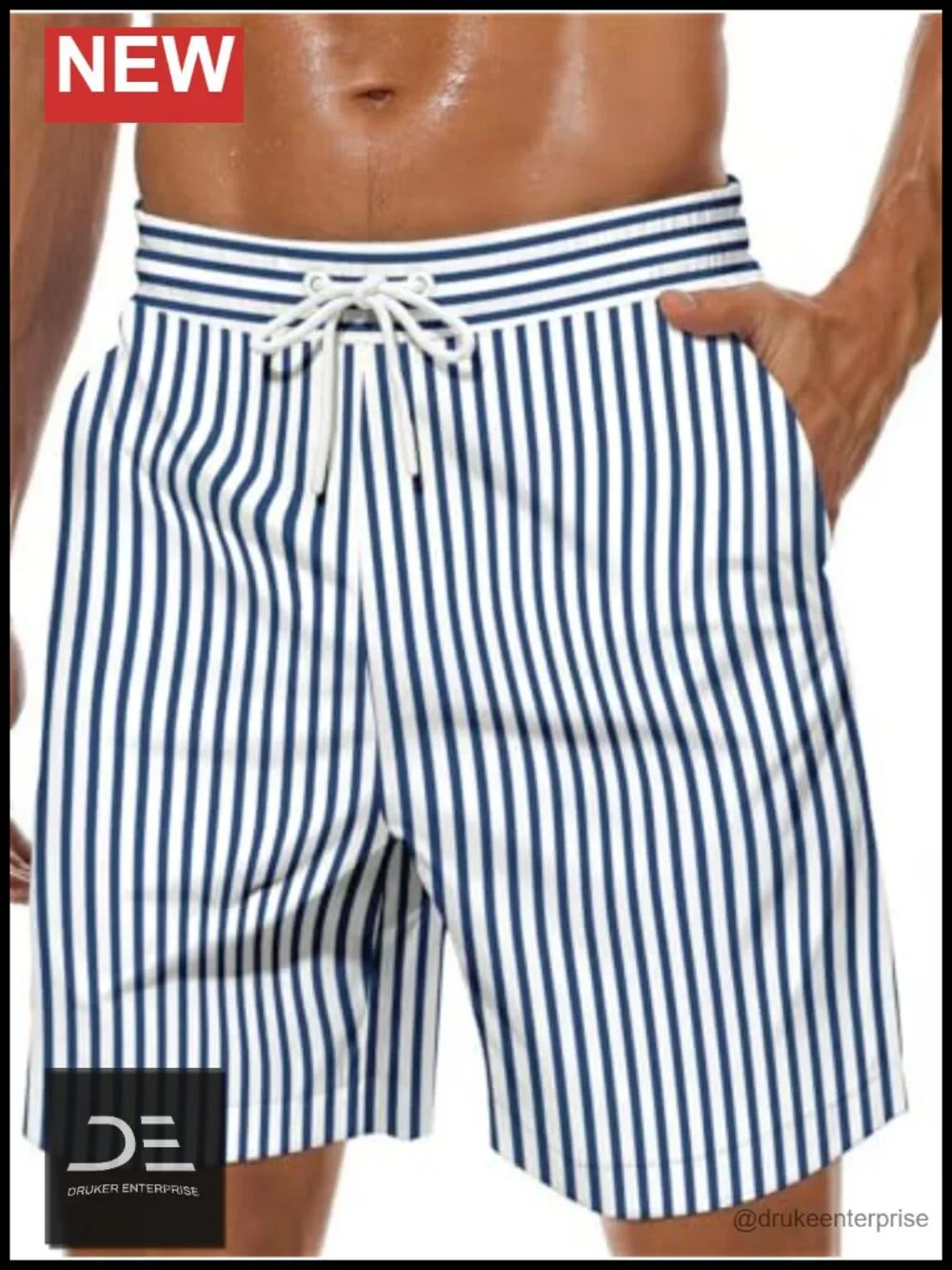 Men's Swim Trunks Board Shorts Mesh Lining Quick Dry 8 Inch Inseam